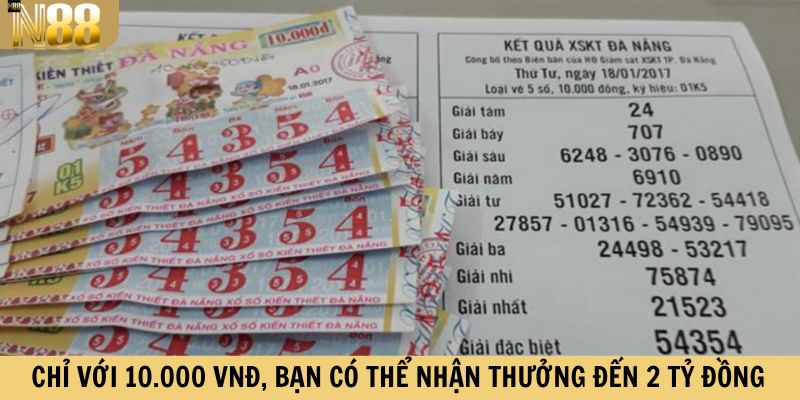 Chỉ với 10.000 VNĐ, bạn có thể nhận thưởng lên đến 2 tỷ đồng