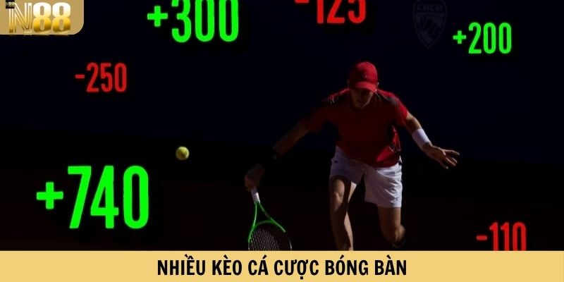 Nhiều kèo cá cược bóng bàn