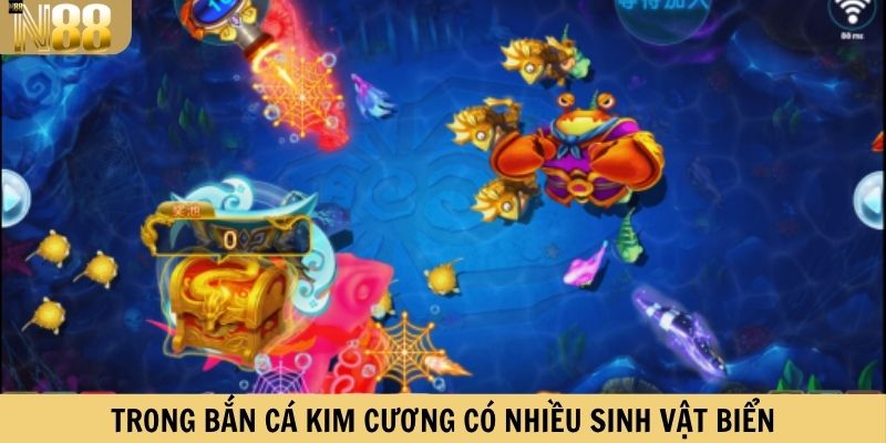 Trong bắn cá Kim Cương có nhiều sinh vật biển