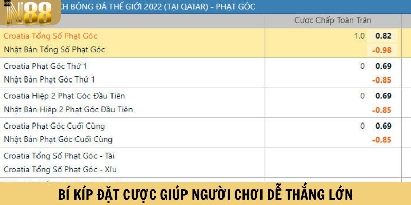 Bí kíp đặt cược giúp người chơi dễ thắng lớn