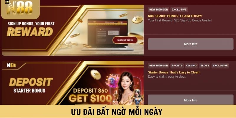 Ưu đãi bất ngờ mỗi ngày